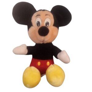 Mickey Mouse Plush Toy - Black, Red, Yellow